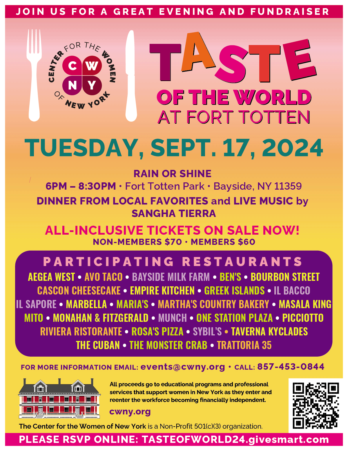 "Taste of the World at Fort Totten 2024" @ Fort Totten Park